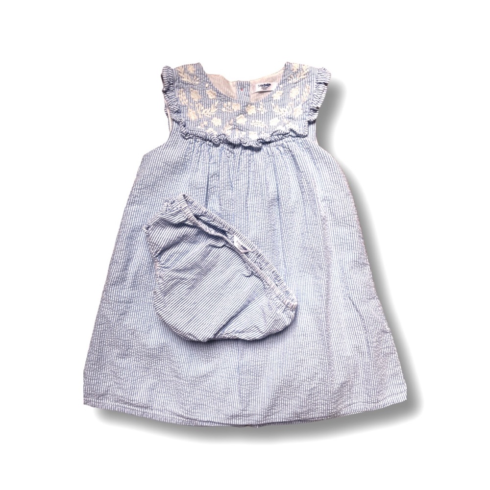 Baby Boden Embroidered Dress w/Bloomers